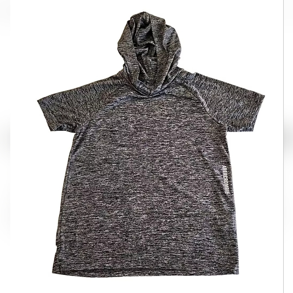 Abercrombie Kids Pullover Gray Logo Shirt Size 9/10 Short Sleeve